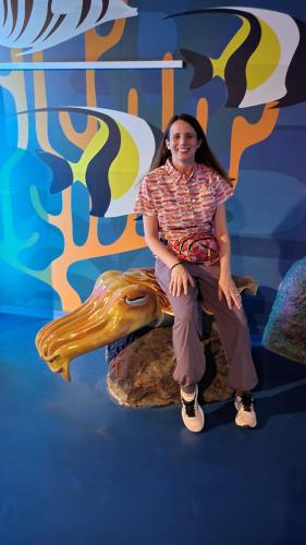 Jessie with a cuddlefish