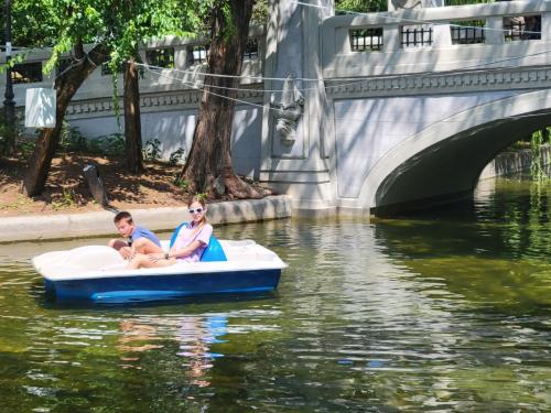 Paddleboat on the lake