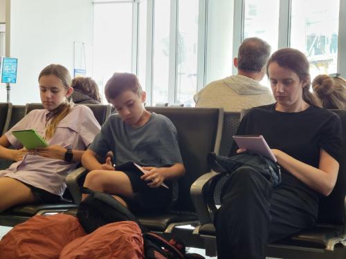 Reading in the airport